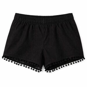 J. by J. CREW Black Pom Pom Pull-On Shorts Size S